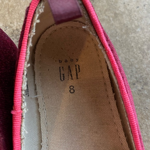 Gap 8 Burgundy & Silver Unicorn Flats - Picture 5 of 5